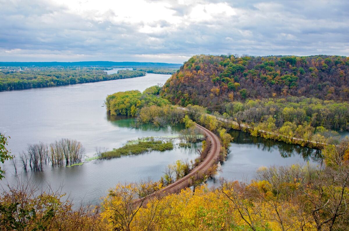 Lower Mississippi in autumn