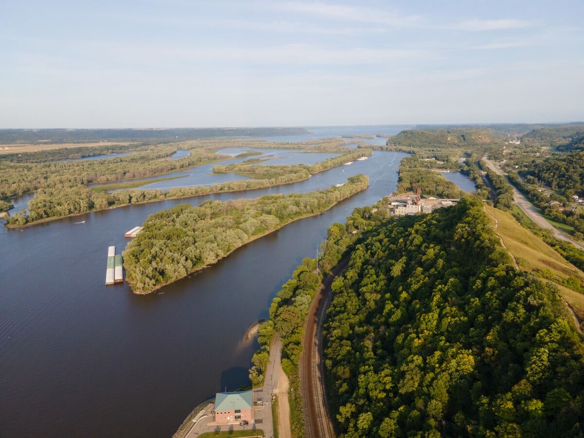 Mississippi islands aerial view